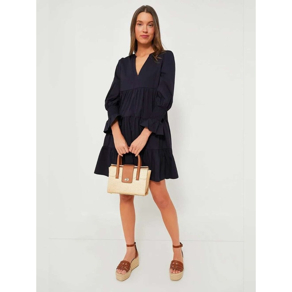 Tuckernuck Pomander Place Kenzo Navy Blue Swing A-line Mini Dress Medium